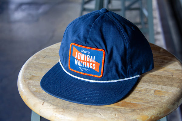 Pinch Front 5-Panel Flat Brim Hat
